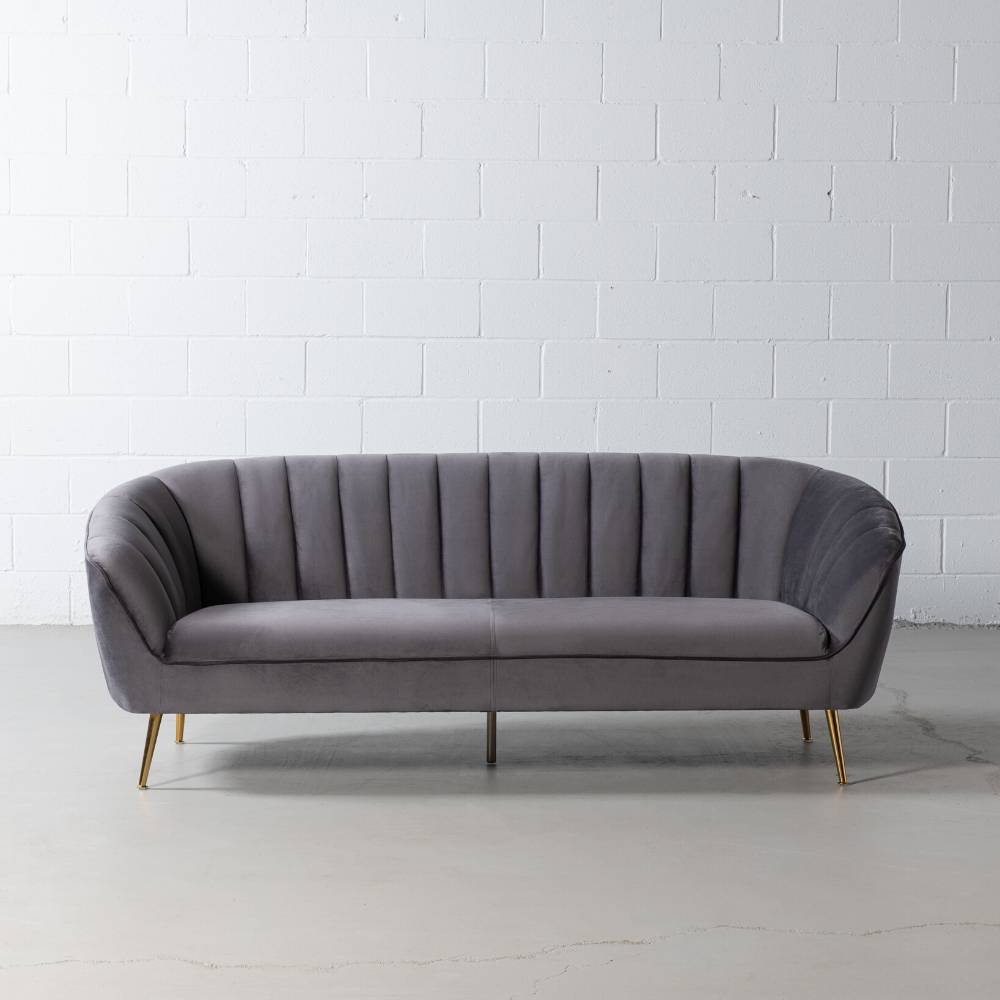 AUDREY - Grey Fabric Sofa