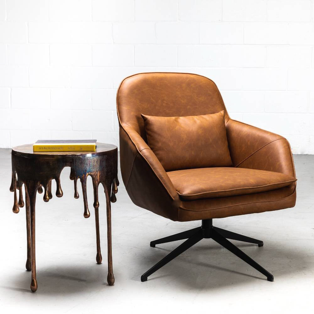 DIOR - Brown Leather Lounge Chair