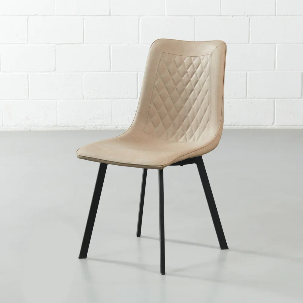 BERLIN - Brown Leather Dining Chair