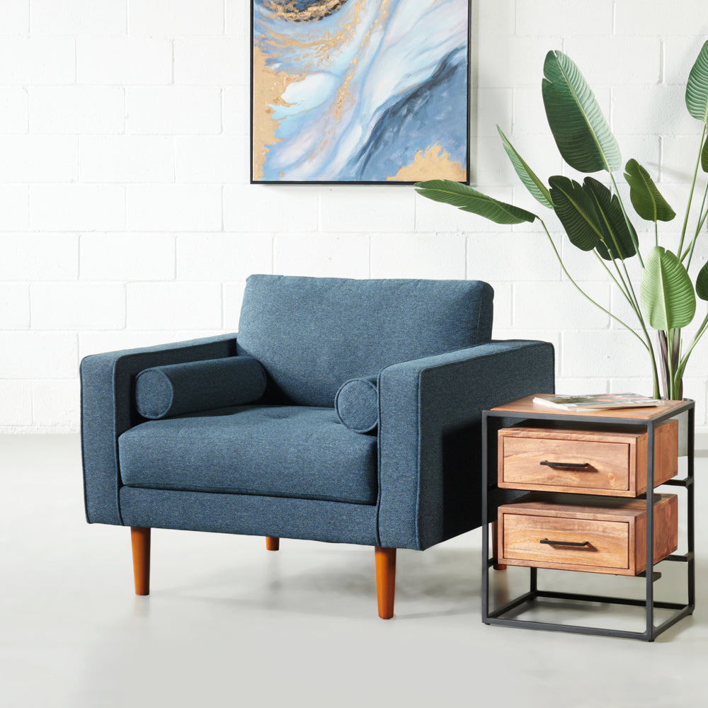 FONDA - Blue Fabric Chair