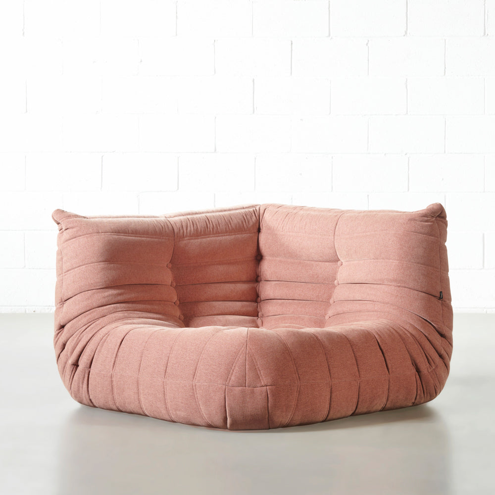 KABINE - Pink Fabric Corner Chair Module