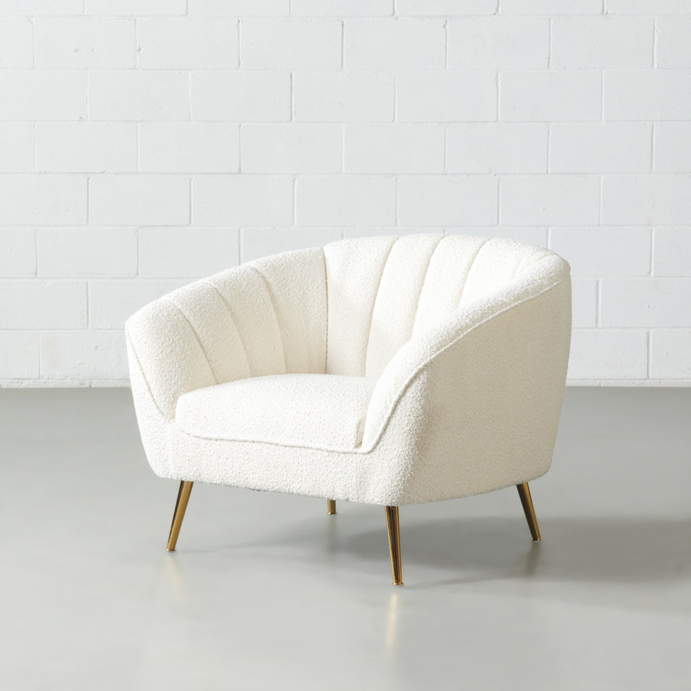 AUDREY - Cream Fabric Chair