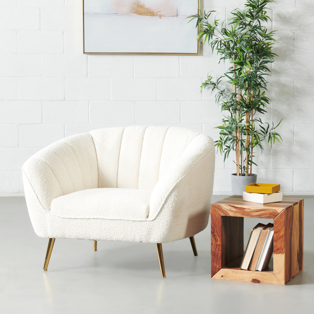 AUDREY - Cream Fabric Chair