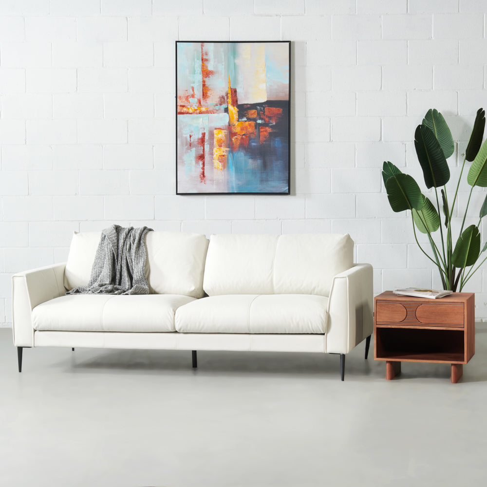 GIORGIO - Cream Fabric 3-Seater Sofa - FINAL SALE