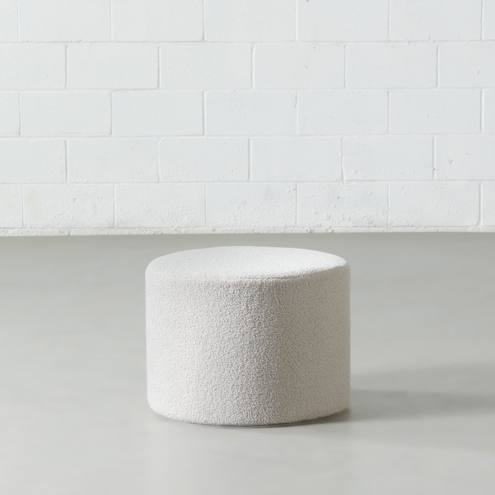 BACIO - Light Grey Fabric Ottoman