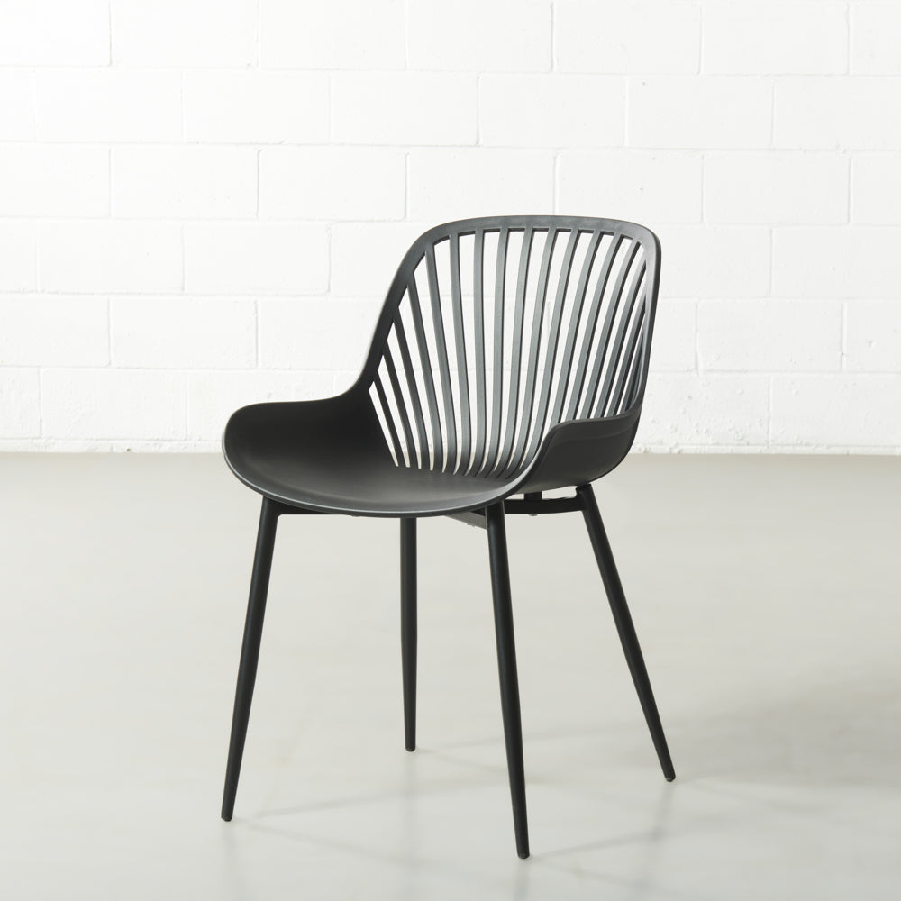 DANIELLA - Black Plastic Dining Chair