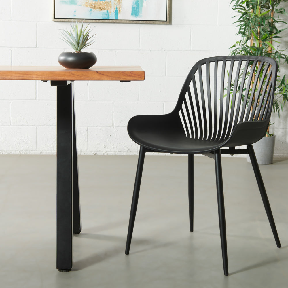 DANIELLA - Black Plastic Dining Chair