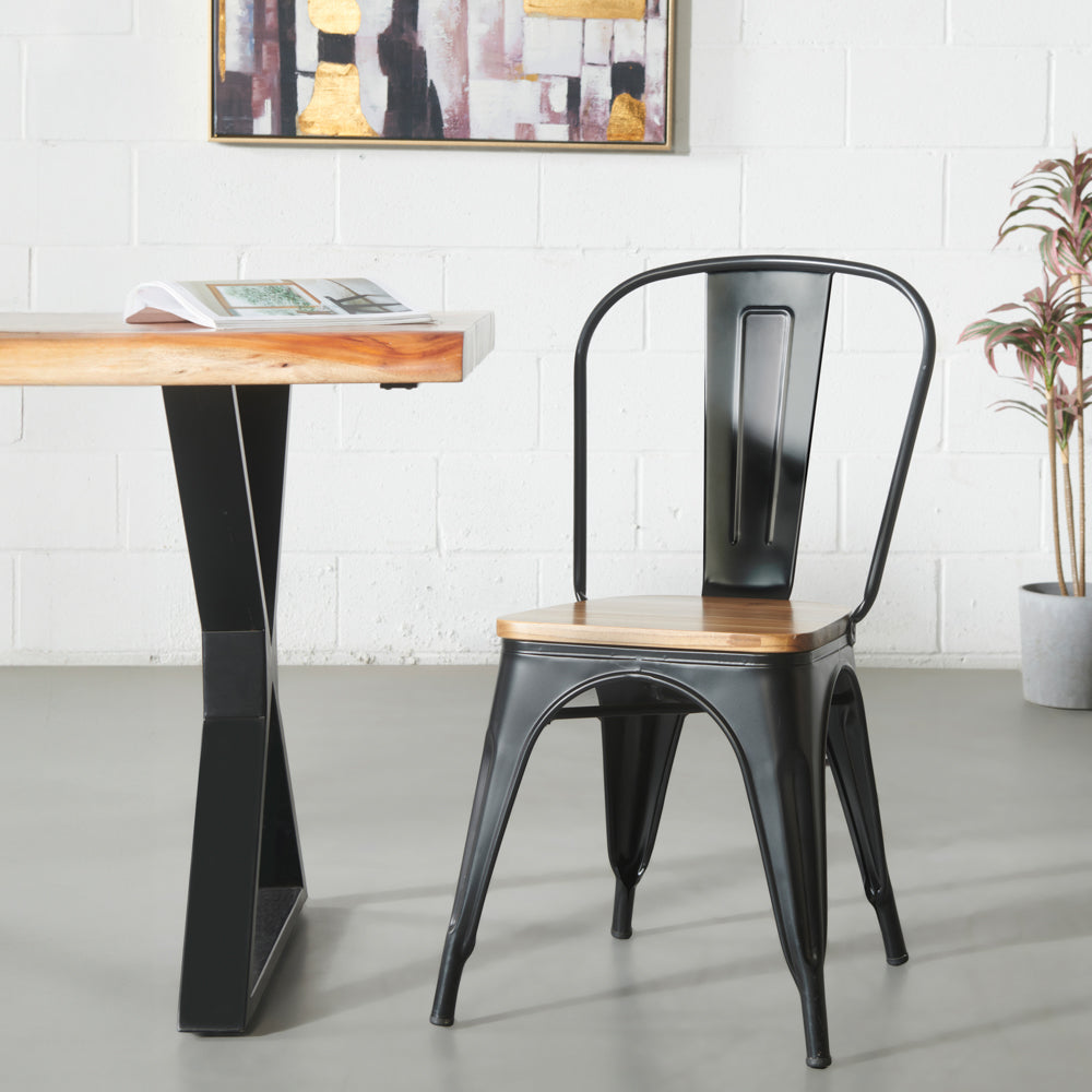 INDUSTRIE - Wooden Seat Dining Chair