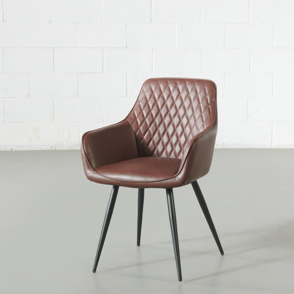 HARLEM - Brown Vegan Leather Armchair