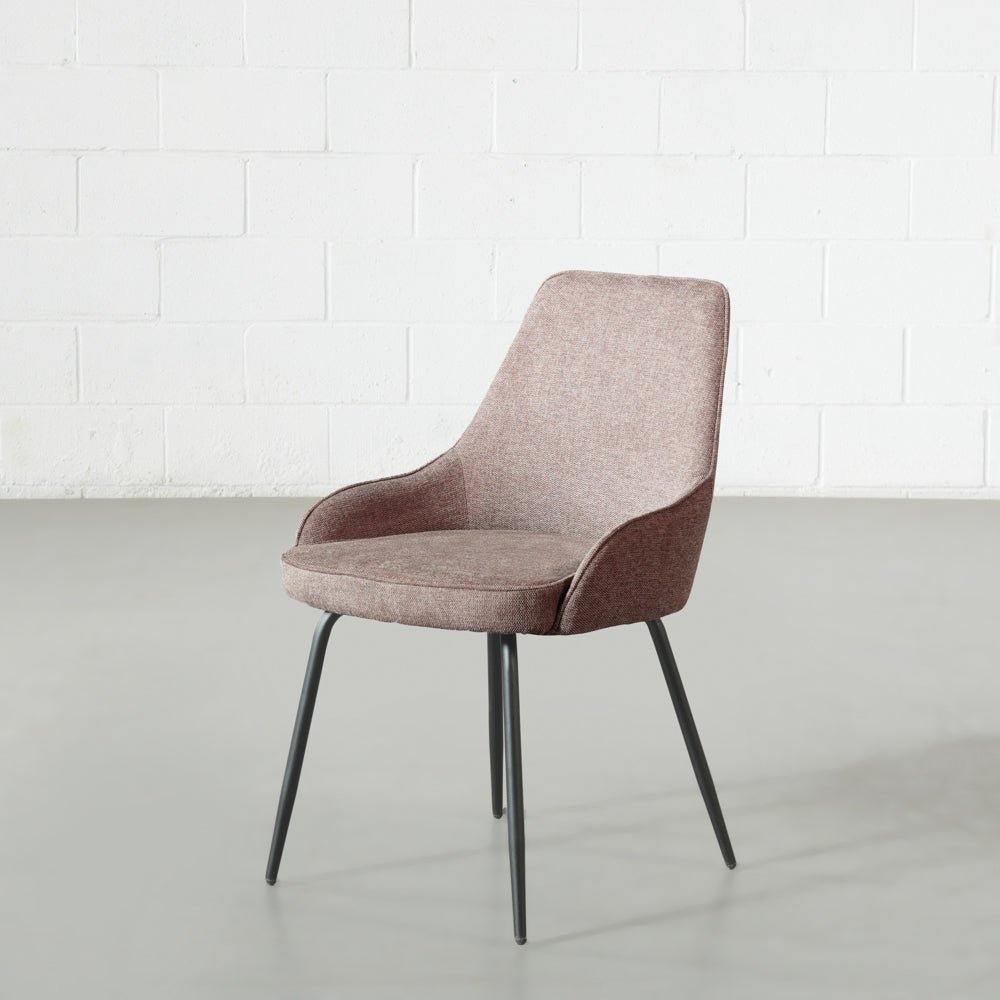 JOLIE - Brown Fabric Dining Chair - FINAL SALE