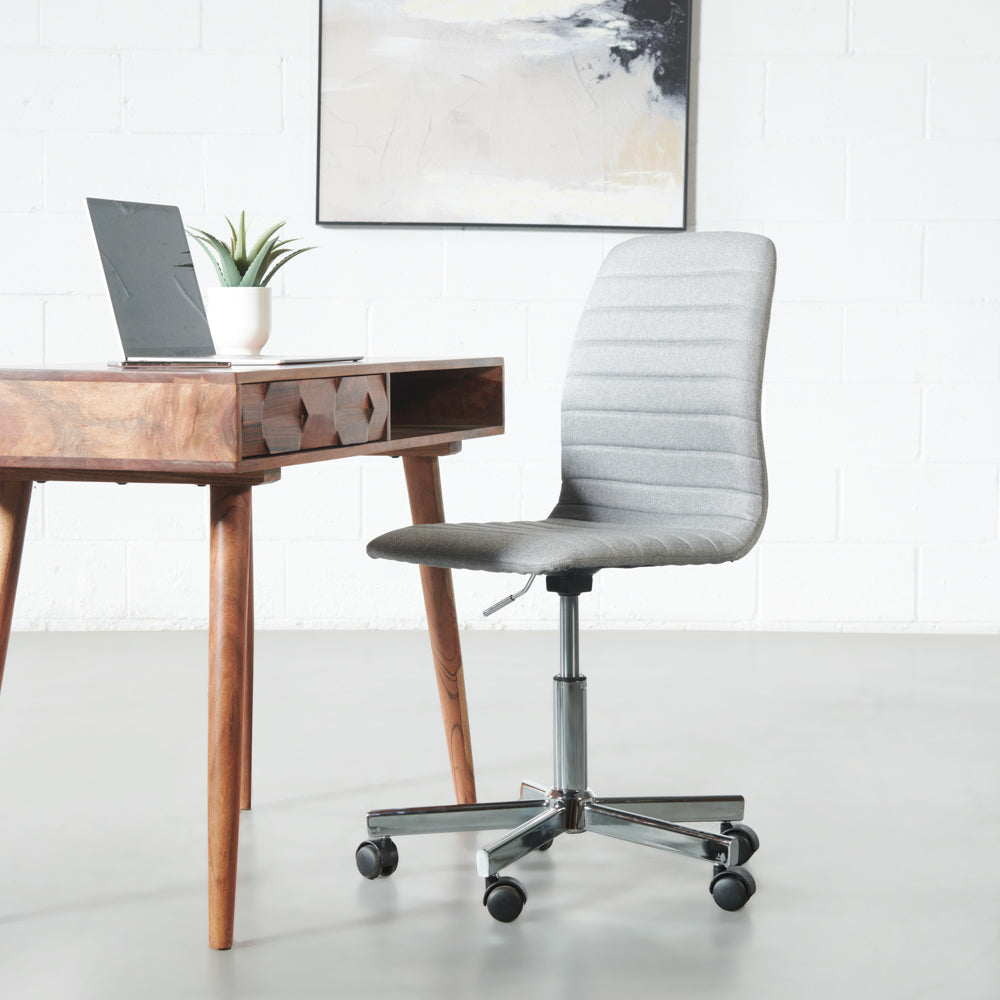 AMANDA - Grey Fabric Desk Chair - FINAL SALE