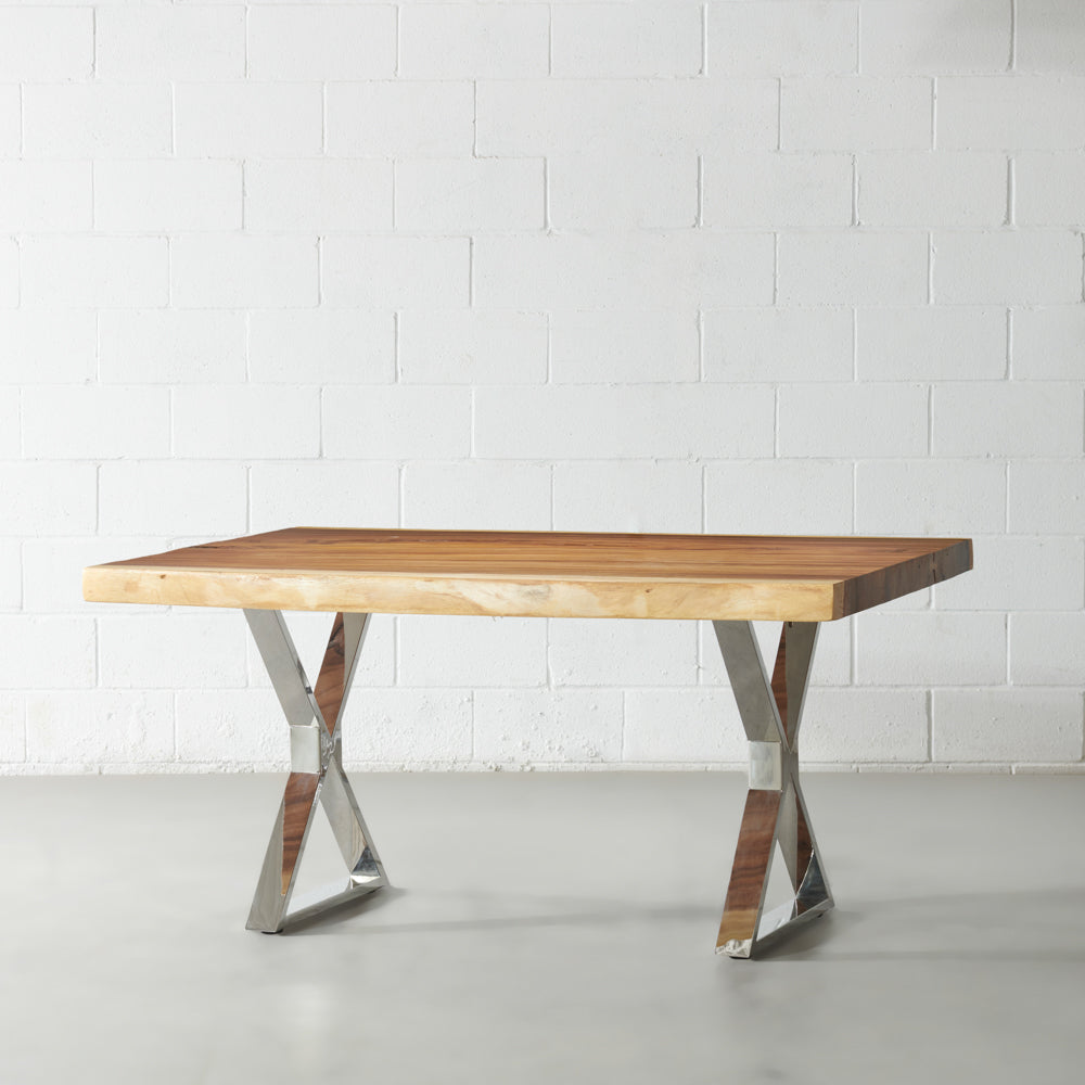 COMPAC - Suar Live Edge Table X Chrome