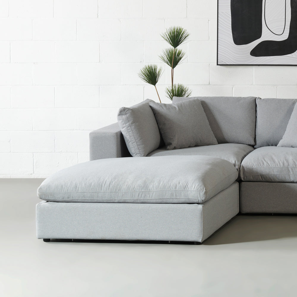 COSMIC - Grey Fabric Ottoman