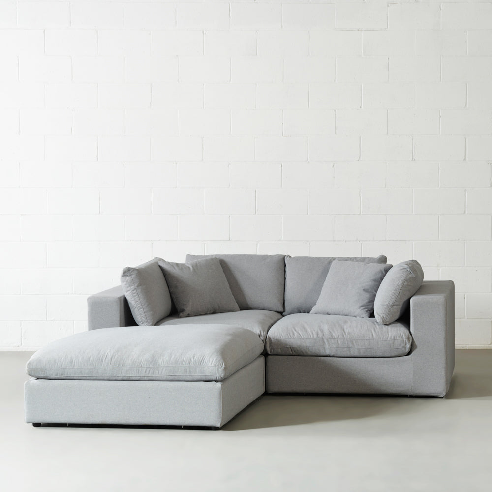 COSMIC - Grey Fabric Modular Sectional (3 piece)