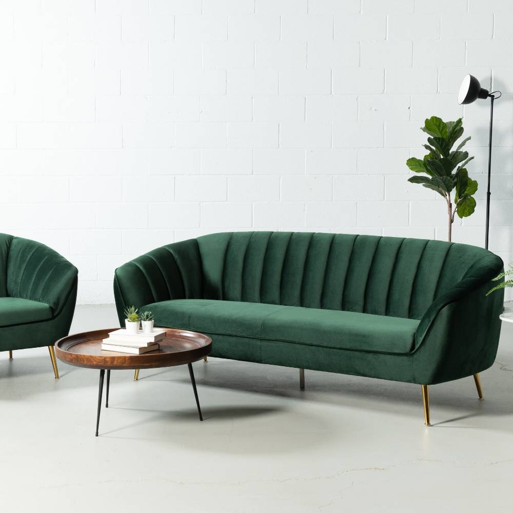 AUDREY - Green Velvet Sofa