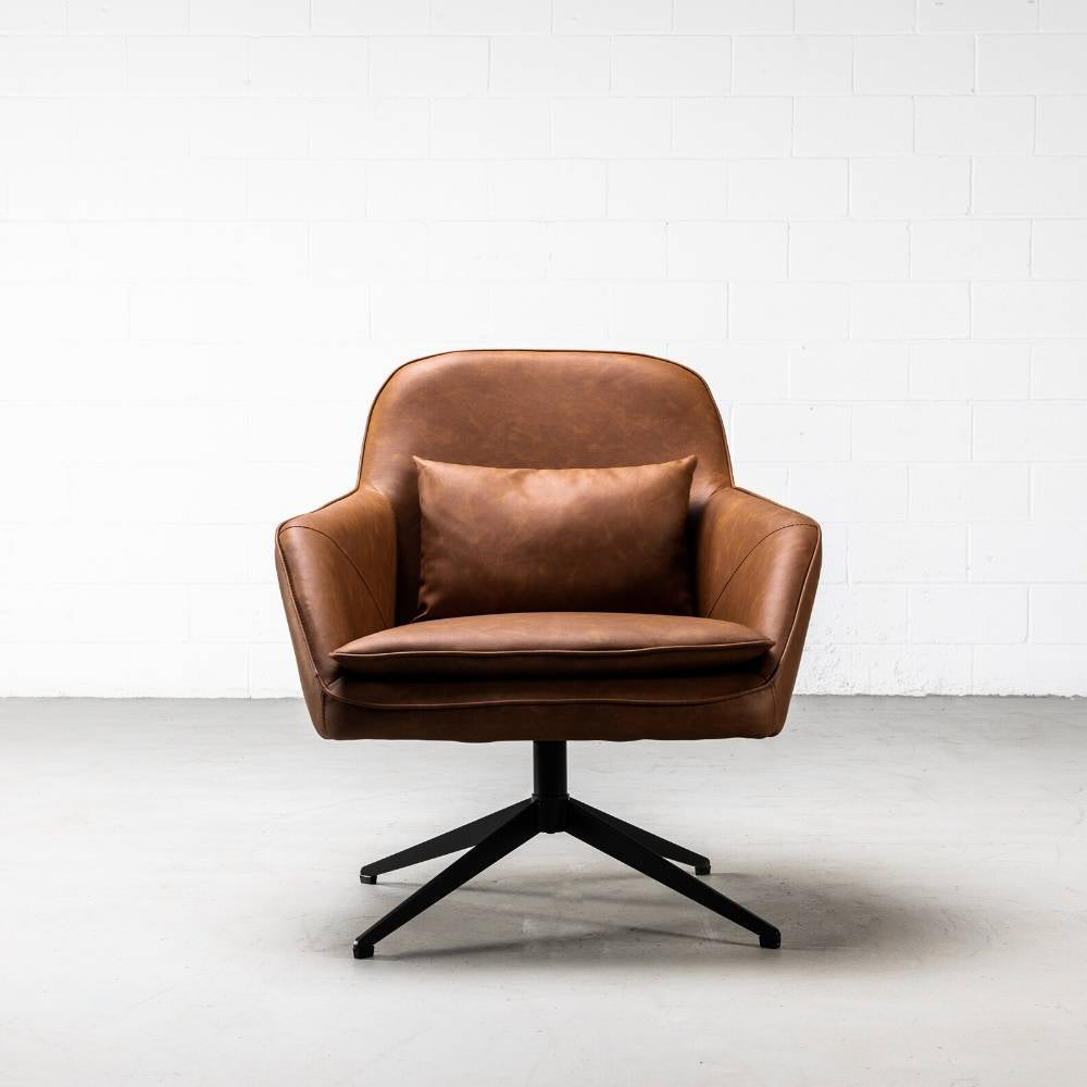 DIOR - Brown Leather Lounge Chair