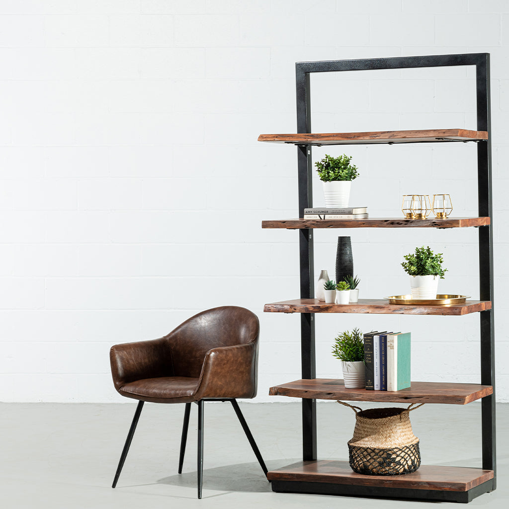 ROSWELL - Live Edge Acacia Bookcase