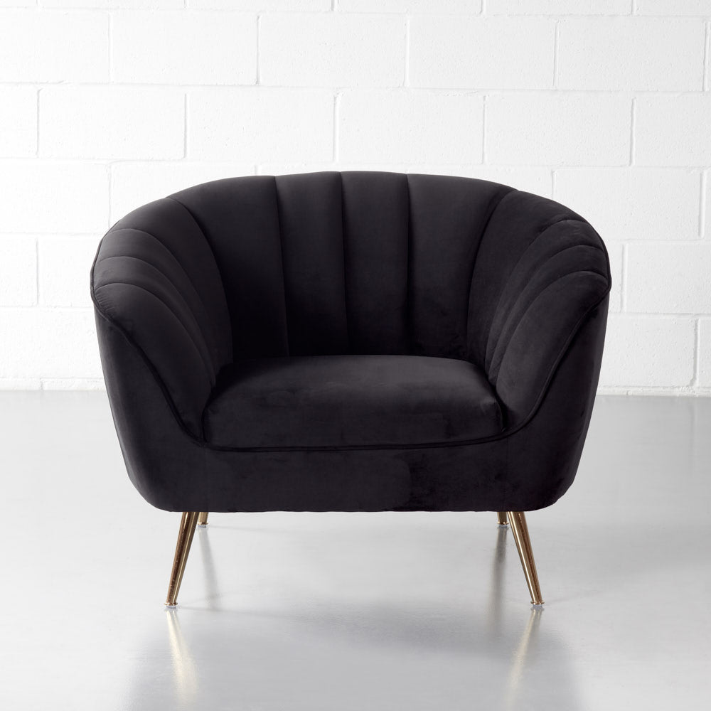 AUDREY - Black Velvet Chair