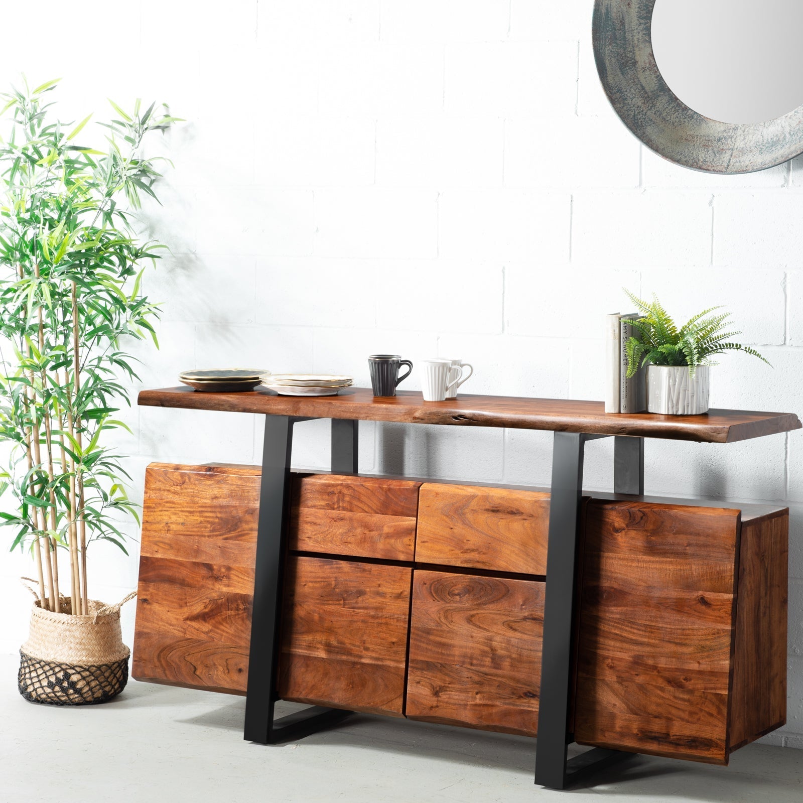 CABARNE - Acacia Wood Sideboard