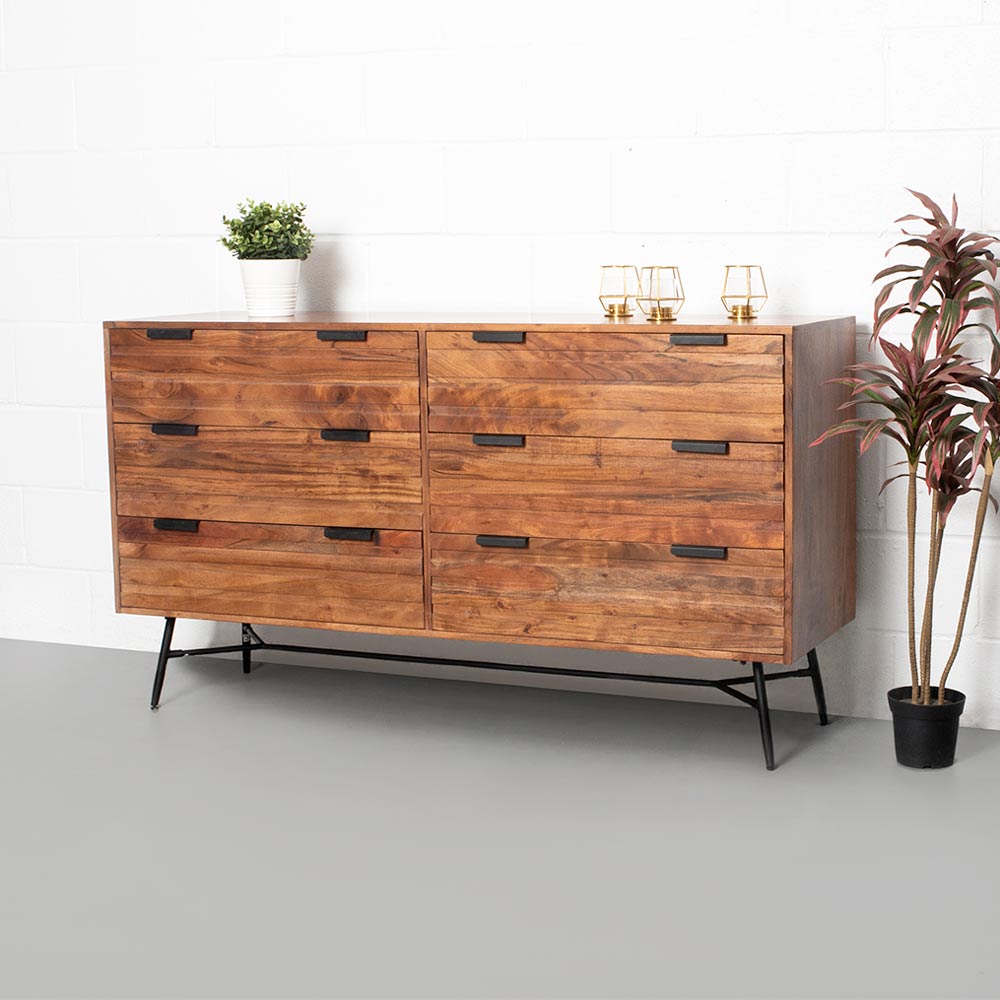 ARIA - Acacia 6-Drawer Dresser