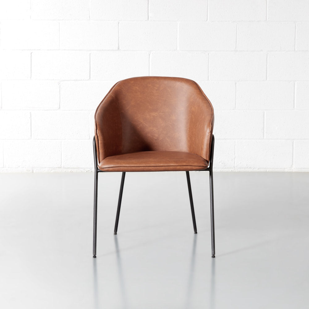 GRACE - Brown Leather Chair