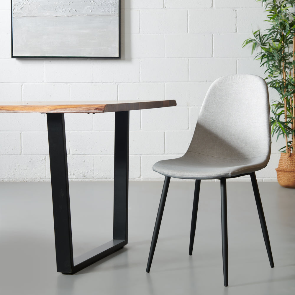 MILAN - Grey Fabric Dining Chair