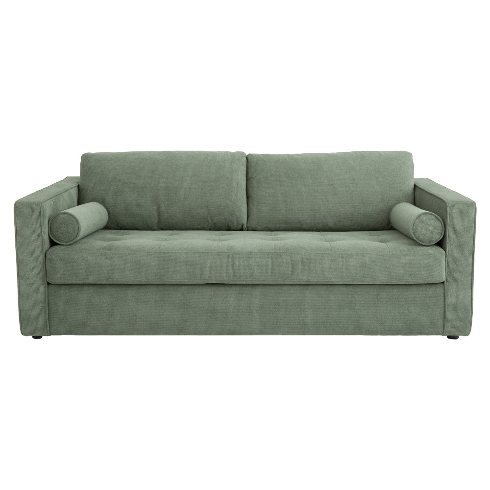 FONDA - Green Fabric Sofabed with Memory Foam Mattress