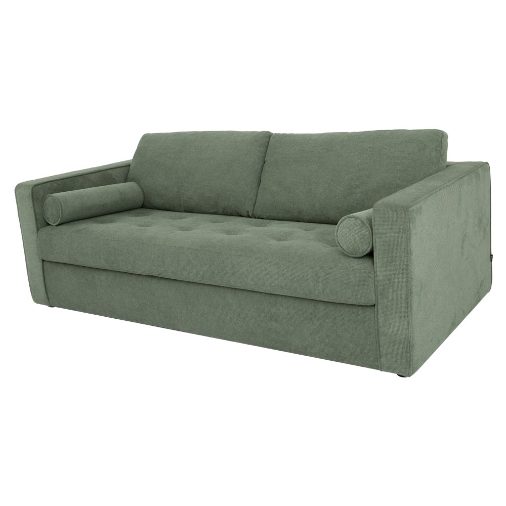 FONDA - Green Fabric Sofabed with Memory Foam Mattress