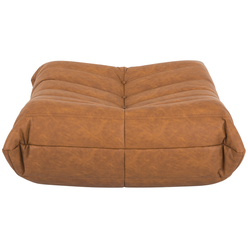 KABINE - Brown Vegan Leather Ottoman