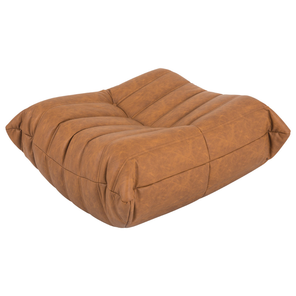 KABINE - Brown Vegan Leather Ottoman